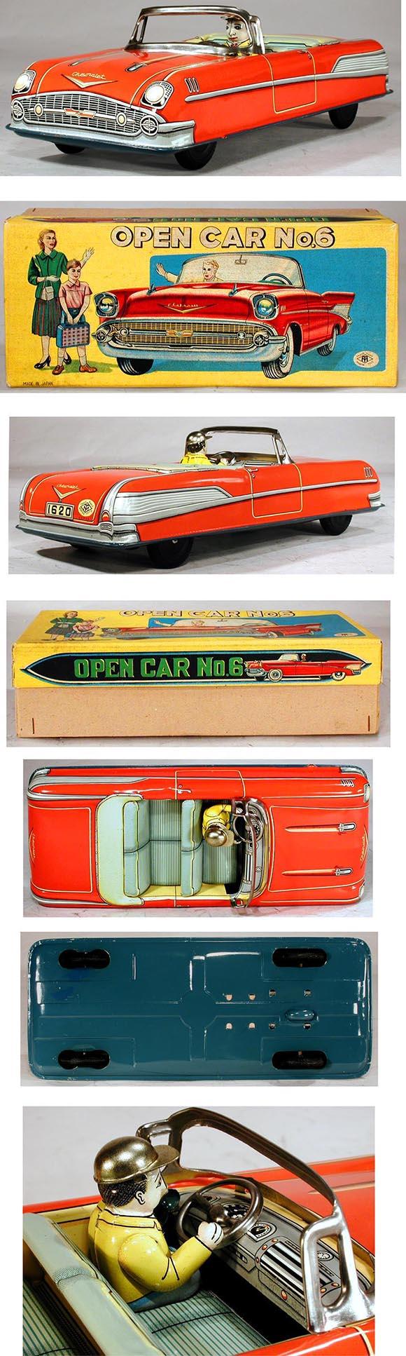 1957 Masudaya, Chevrolet Convertible (Open Car No.6) in Original Box